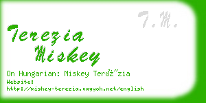 terezia miskey business card